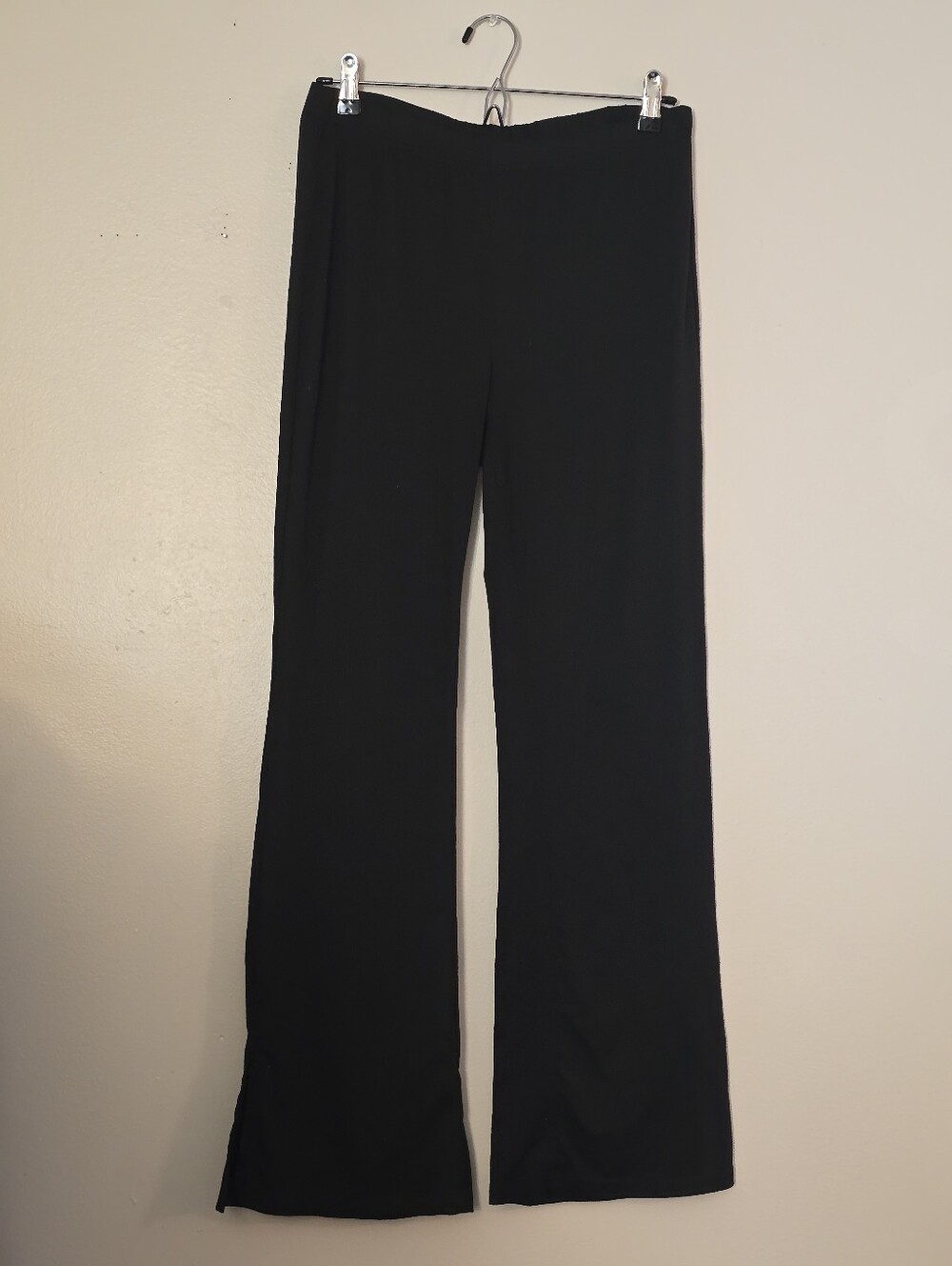 ROMWE Black High-Waist Wide-Leg Pants